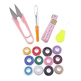 TOPBATHY Accessori Per Macchina Da Cucire Con Fili Variopinti Forbici Passanastro Flessibi...