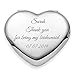 Personalized Heart Shaped Compact Mirror for Favors