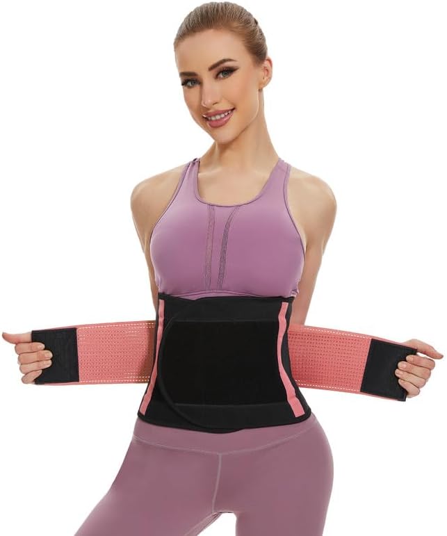 Waist Trainer Belt Back Brace Cincher Trimmer Waist Trainer Women Body Shaper Sports SlimmingBand with Dual Adjustable Belly for Fitness Workout, Unisex