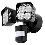 Upgraded SANSI LED Security Motion Sensor Outdoor Lights, 36W (250W Incandescent Equivalent) 3600lm, 5000K Daylight, Dusk to Dawn Waterproof Flood Light, ETL Listed, Black