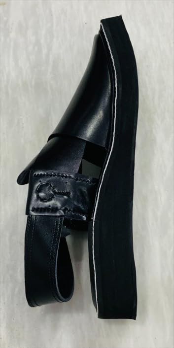 Peshawari Hand Made Leather Black Men's Sandal, Traditional Gents Leather Sandals, Formal Shoes, Comfortable and Stylish Footwear4