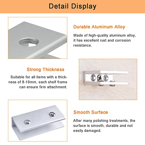 Monsully 6 Pcs Adjustable Rectangle Glass Clamp - Image 3