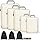 Eucomir Organizer Valigia Set di 9 Cubi da Viaggio,Sacchetti di Organizzatore Estensibile per Organizer Valigia Salvaspazio per Viaggi o Deposito per la Casa,Beige