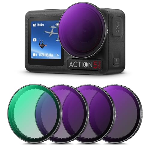 K&F Concept Osmo Action 5Pro/4/3 ptB^[Zbg(PL+ND8+ND16+ND32) NDtB^[ tB^[ CPLtB^[ ΌtB^[ Yی AGCwKX ߗ veNgtB^[ 