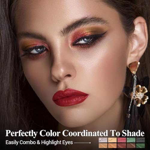 LUXAZA 10PCS Eyeshadow Stick,Pro Longwear Cream Eye Shadow Brightener Pencil Crayon Makeup Sticks-Christmas Golden Night — view 4