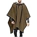 Generic Men's Steampunk Gothic Hooded Fashion Poncho Comfortable Home Clothes House Coat Men Wool Alpaca Poncho Hooded, X-Large, Khaki