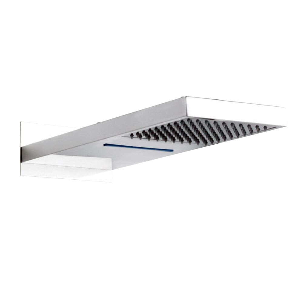 Milano Chrome Arvo 200Mm X 500Mm Fixed Rainfall Shower Head Waterblade Function