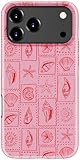 LUMARKE for iPhone 17 Pro Max Case Cute,Aesthetic Pink Seashell Summer Beachy Costal Preppy Girly,Compatible with Magsafe,Trendy Unique Protective Slim Silicone Phone Cover for Women Girls