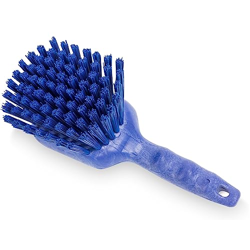 Image of SPARTA 40541EC14 Plastic Scrub Brush, Utility Brush, Kitchen Brush With Hanging Hole For Cleaning, 8 Inches, Blue, (Pack of 6)