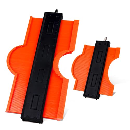 2Pack Contour Gauge Tool (12+5Inch) with Adjustable Lock，Fathers Day Gifts，Super