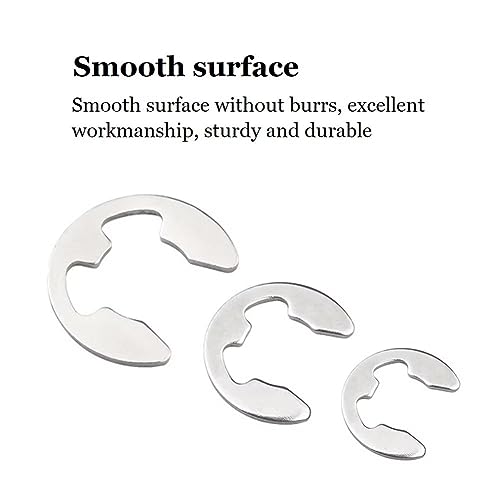 SYDARSYN Stainless Steel E-Clip External Retaining Washers E-Clip Retaining Snap Opening Ring Circlip M15 (20pcs) - Image 4