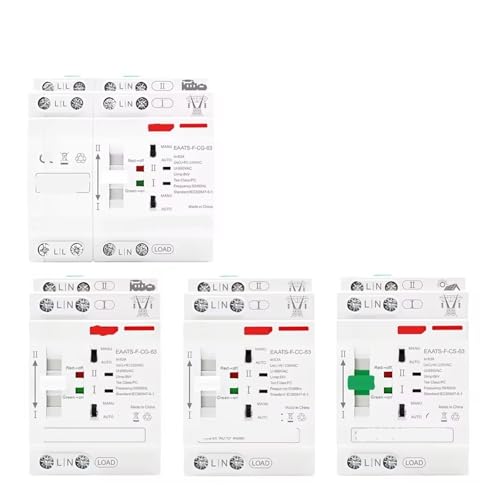ATS PV interrupteur de transfert automatique 4P 63A AC 110V rail DIN double alimentation