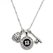 Custom Player ID Softball Necklace (#13, One Size)