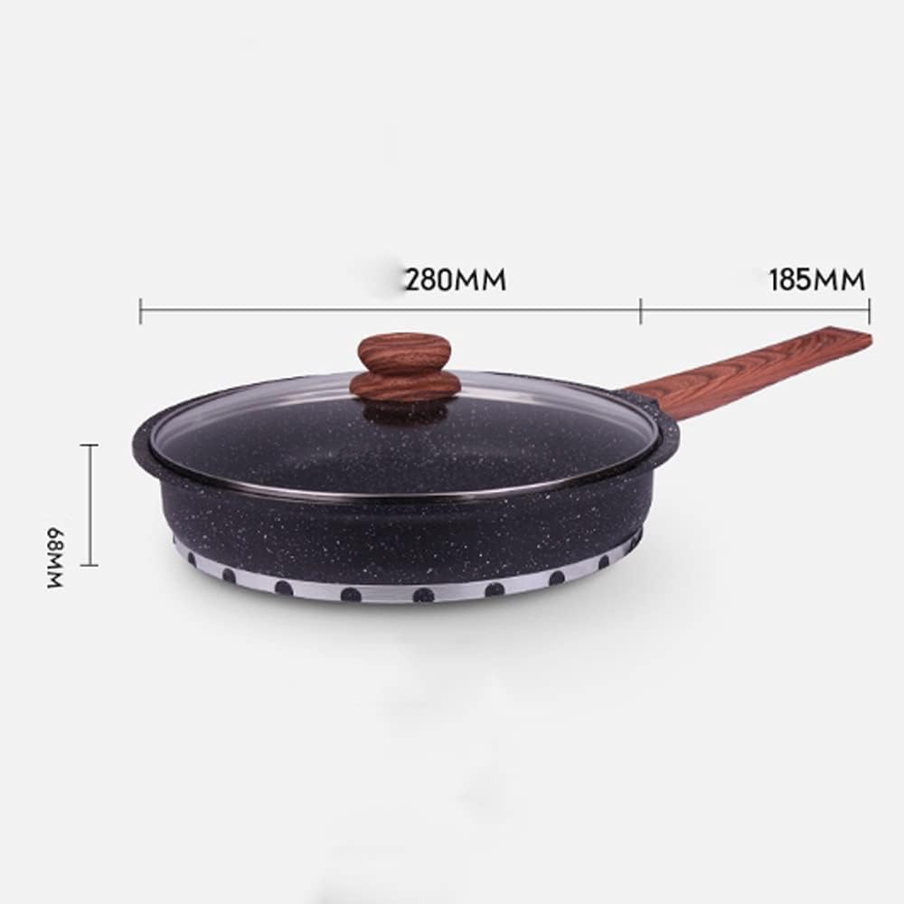 Non-stick Frying Pan Medical Stone Coating Chef's Pans With Heat Resistant Handle Use for Gas and Incuction Cooker