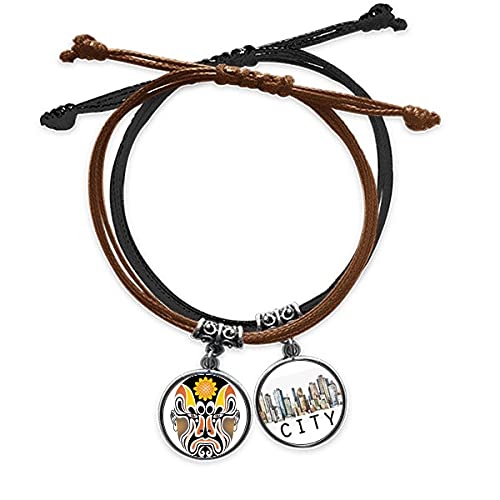 Bracelet opéra de pékin xucepaocheng coloré cordon poignet homme femme cuir Sidi tendance