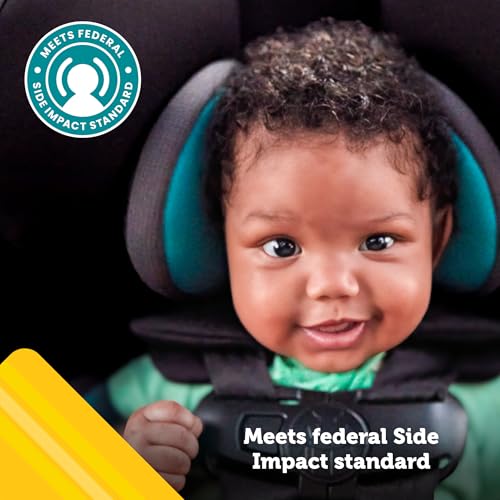 Safety 1st Grow and Go All-in-One Convertible Car Seat, Rear Facing, 5-40 lbs, Forward Facing (30–65 lbs), High Back Booster Seat 40-100 pounds, Black Phantom
