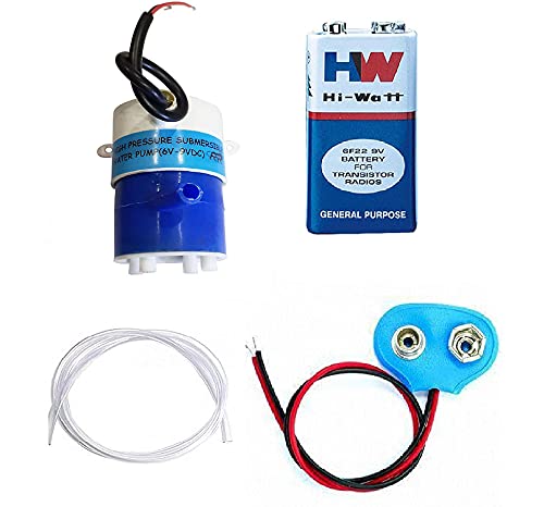 MINI DC WATER PUMP WITH 6V TO 9V DC MOTOR/LIFT UPTO WATER 50 CM HEIGHT/LENGTH-35,MM THICKNESS-37MM, SHAFT HOLE-17MM