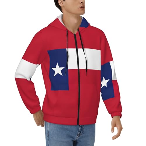 Sweat à capuche zippé homme Texas contre le froid style mi-saison