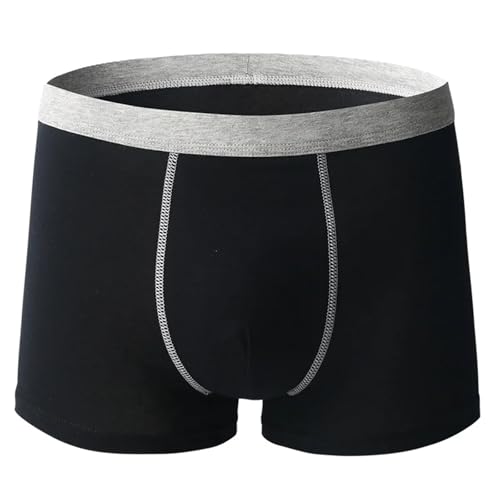 Calzoncillos tipo bóxer de algodón para hombre, suaves, cómodos, de talla grande, 8864 negro, XL