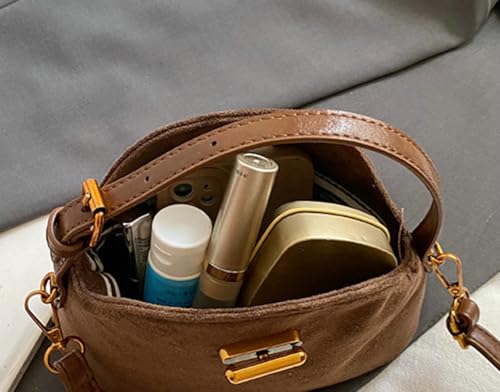 Slouchy Suede Hobo Bags Women Cute Underarm Shoulder Bag Crescent Crossbody Purses Trendy Travel Satchels Tote Handbag 20253