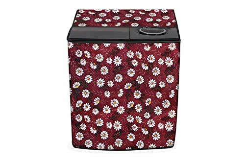 Image of ‎Shri Bala Ji Washing Machine Cover for Fully Automatic Top Load 6 to 7.5 Kg (All Brand Fit Size) - Waterproof, Dustproof with Inlet /Outlet Pipe Holes, Full Body Zipper Closure