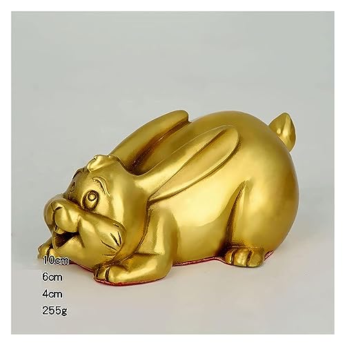 Statue de lapin en laiton décoration bureau RLKHXBS Small