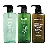 MOOMIN (ムーミン) 丸栄日産 Pecolo(ペコロ) ローションボトル 3pcsセット シャンプーボトル ディスペンサー (ムーミン&スナフキン)