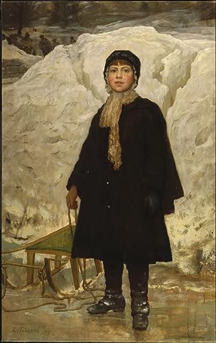 Affiche toile l'hiver par Eastman Johnson portrait pour décoration murale
