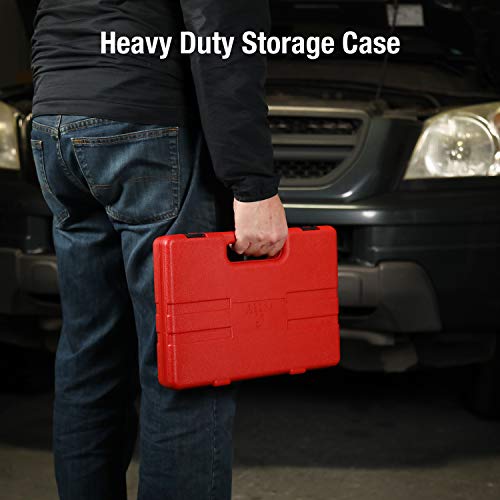 Sunex 3342, 3/8 Inch Drive Master Impact Socket Set, 42-Piece, SAE/Metric, 5/16 Inch - 3/4 Inch, 8mm - 19mm, Standard/Deep, Cr-Mo Alloy Steel, Radius Corner Design, Chamfered Opening, Dual Size Markings, Heavy Duty Storage Case, Meets ANSI Standards, Incl