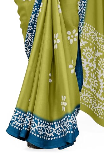 Image of MIRCHI FASHION Saree for Woman Chiffon Batik Printed | Lightweight Daily Wear Women's Office Sari with Blouse Piece (Available in 40 Colours)