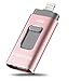 Produktbild HUGERSTONE USB Stick für iPhone, USB Stick Externer Speicher Speichererweiterung Verschlüsselte Speicherstick für iOS und Android Handy, Computer (32G, Roségold)