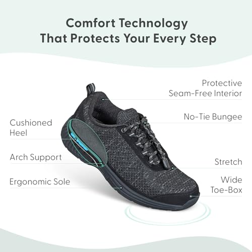 Orthofeet Women's Orthopedic Tie-Less Knit Sneakers for Foot Pain Relief Coral3