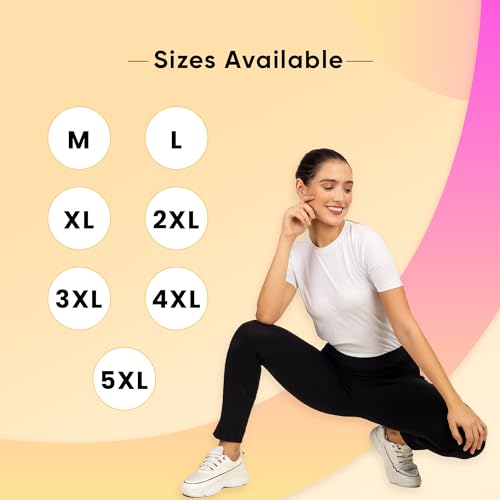 Image of ON&ON Women's Cotton Stretchable Slim Fit Straight Pants Trouser for Casual Wear and Office Wear