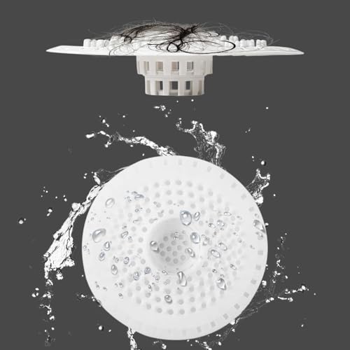 Haarsieb Dusche Silikon Abflusssieb 2PCS Abflusssieb Waschbecken Duschablauf Haarsieb Haarstopper Haarfänger Badewanne Waschbecken Abflusssie Spülbecken Sieb Badezimmer Bodenabflussfilter