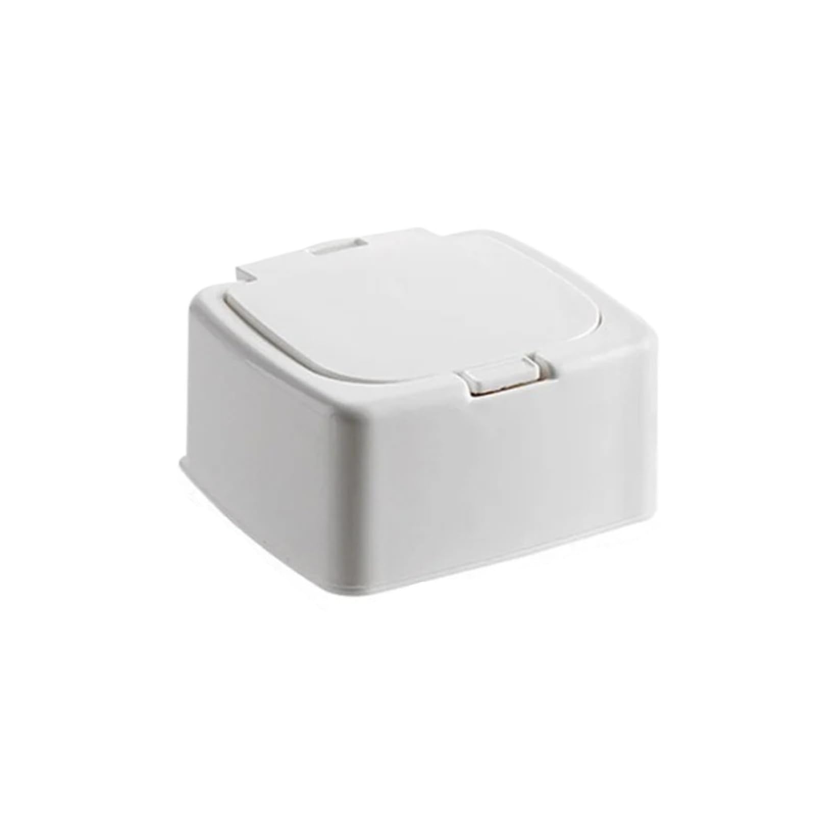 AHUFGN Cotton Pad Holder Desktop Pop-up Storage Box Mini Proof Cotton Swabs Makeup Organizer Small Things Holder Case(White2)