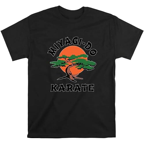 SIMOROL Karate Daniel Cobra Miyagi-Do - Camiseta para hombre, Negro, L