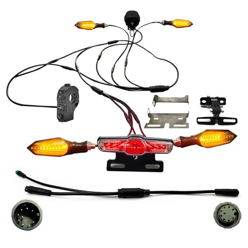 36V 48V 52V 60V 72V Ebike 05X Lights Kit Headlight Taillight Horn Turn Signal Brake Light for DIY (for JULET 911)