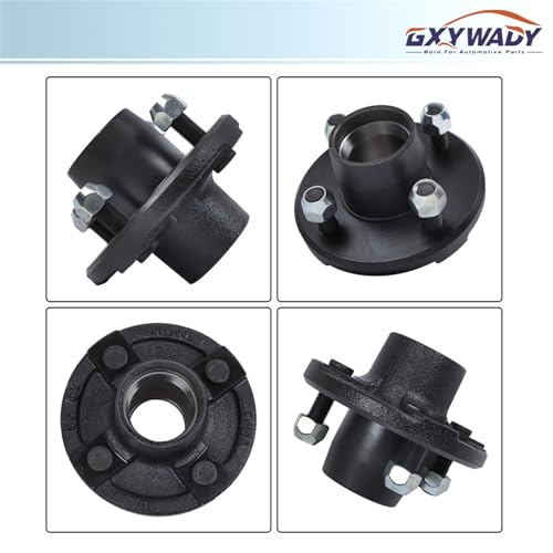 Kit roulement de remorque et moyeu 4 trous pour axe de 25.4mm 907kg