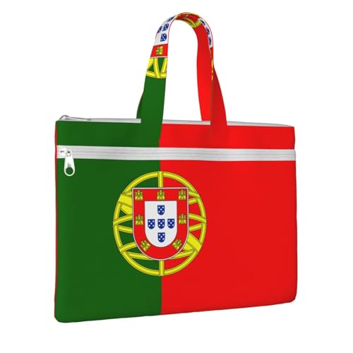 Portuguese Flag Canvas Document Bag Briefcase For Professionals And Executives2