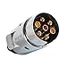 Spurtar 7 broches Connecteur de remorque à 7 broches Connecteur de remorque d'aluminium Connecteur de lame Connecteur de lame Remorque Bouchon 12V Remorque Connecteur Remorque Plug Standard européen