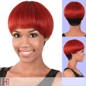 Motown Tress (Ggc-92) - Heat Resistant Fiber Full Wig in DXRED_1B