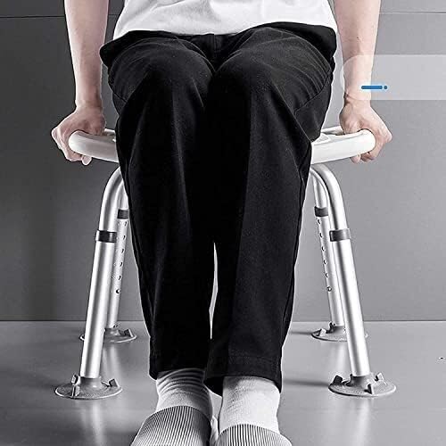 Silla de Ducha for bañera, Taburete en Forma de U, Asiento de Ducha Auxiliar de Seguridad Antideslizante for Personas Mayores, Altura Ajustable(Large Cup Feet)