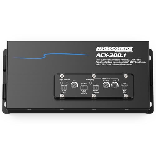 AudioControl ACX-300.1 All-Weather Marine & Powersports IPX6 Waterproof 300W Monoblock Amplifier for Boat, ATV, UTV, Side by Side, 4x4 Off Road Vehicle or Car Audio System, AccuBASS, Install Friendly