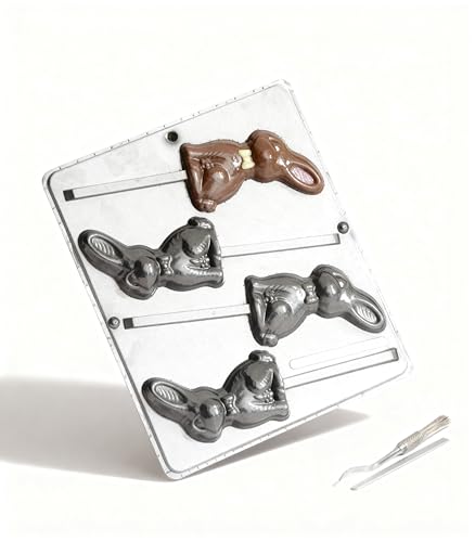 Easter Bunny Lollipop Chocolate Candy Mold Easter 1805