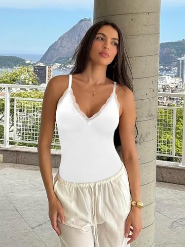 Image of EUYZOU Womens Tummy Control Shapewear Tank Tops Seamless V-Neck Compression Tank Tops Body Shaper Camisole