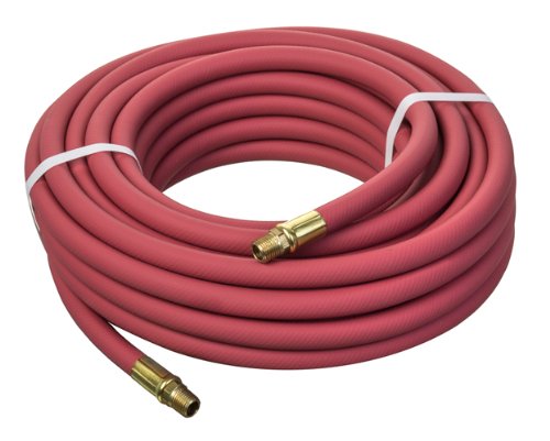 Kuriyama Kuri Tec HS1174 Series General Service PVC Pneumatic Air Tool Hose Assembly, 300 psi, 50' Length x 3/8" ID, Red