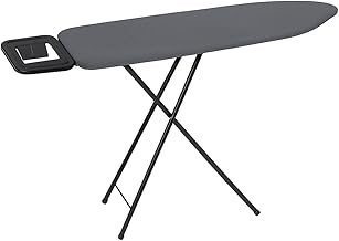 Acomoda Textil - Ironing board with 100% cotton cover, 131 x 37 cm, foldable, resistant and ergonomic. Adjustable height and non-slip ironing stand for easy storage.
