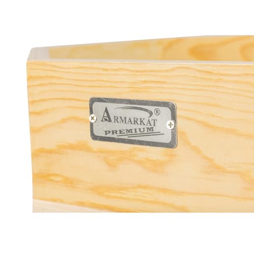 Casa para gato sólida de madera Armarkat S2906, 2 niveles, tan miniatura 2