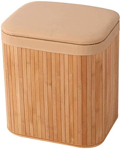 Tabouret simple en bambou tressé pour l'entrée et banc à chaussures déco de salon