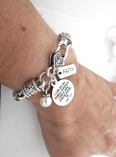 Religious Bible Verse Bracelet for Her Scripture Quotes Bracelet Faith Christian Jewelry Encouragement for Women Friend4